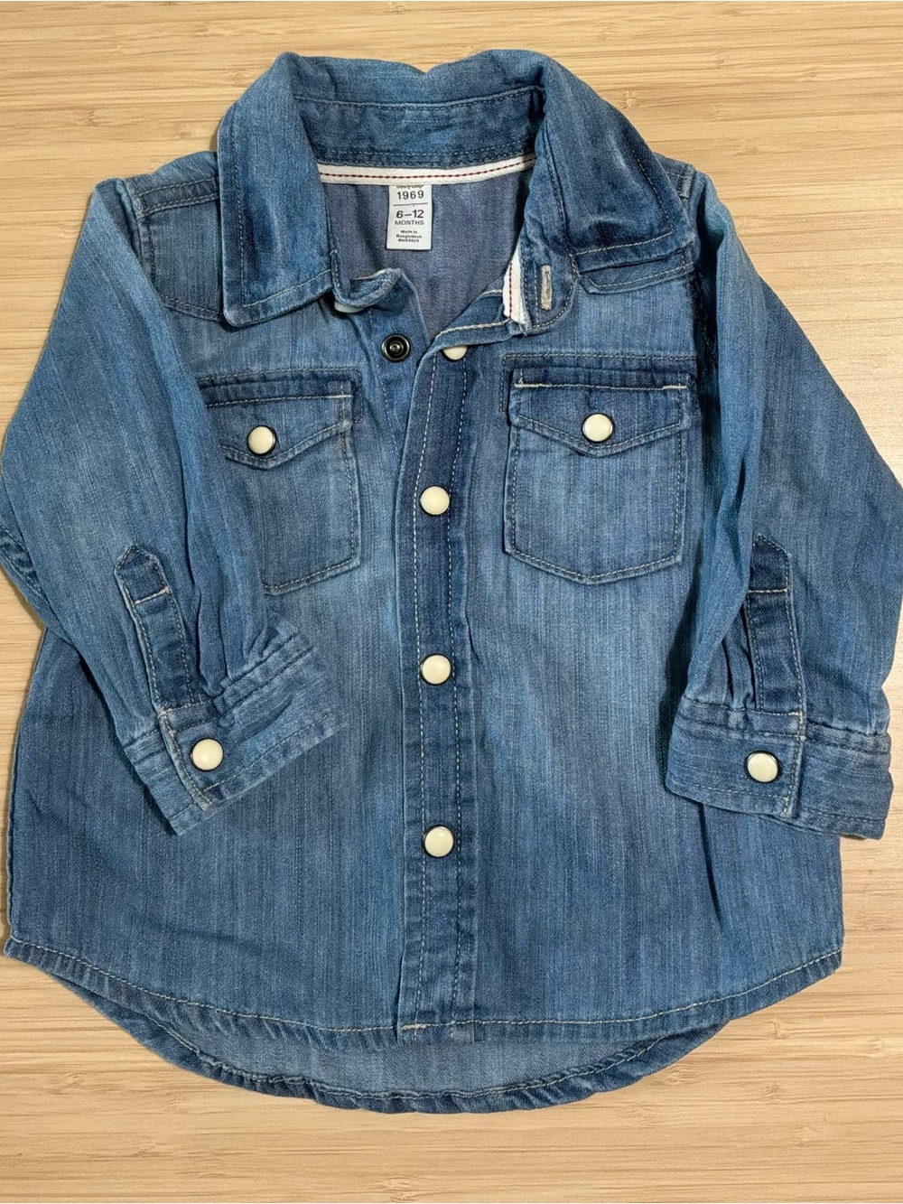 GAP Baby Western Wear Denim Button-Front Shirt 6-12mo